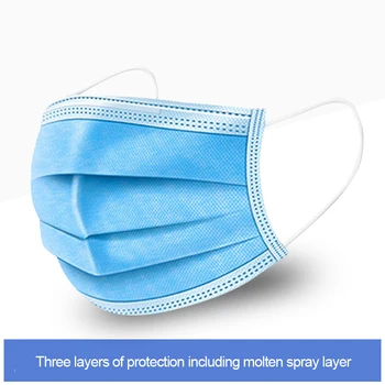 

In stock Disposable Masks Mouth Mask 3 Layers Anti-Dust FFP3 FFP2 KN95 Nonwoven Elastic Earloop Salon Mouth Face Masks