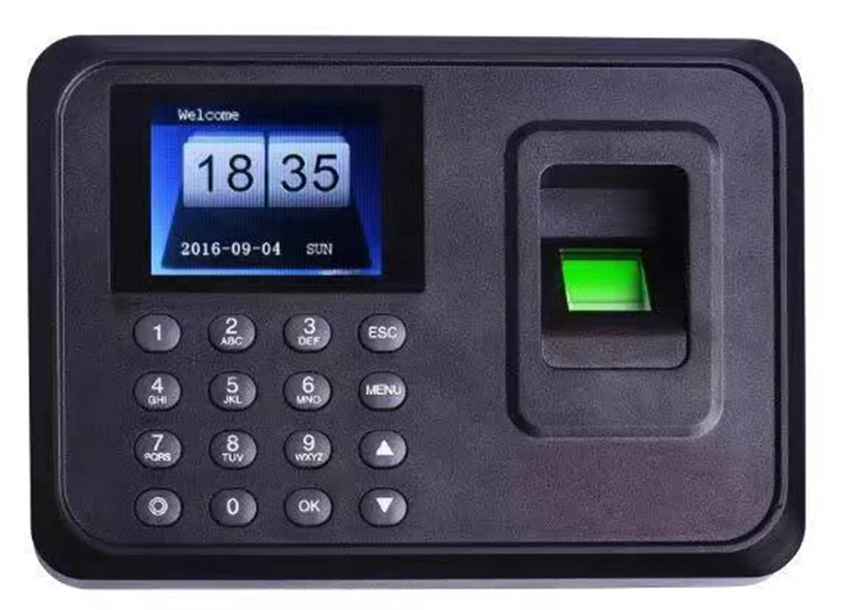 2.4Inch TFT Monitor A5 Time Attendance Machine Password Fingerprint Time Clock
