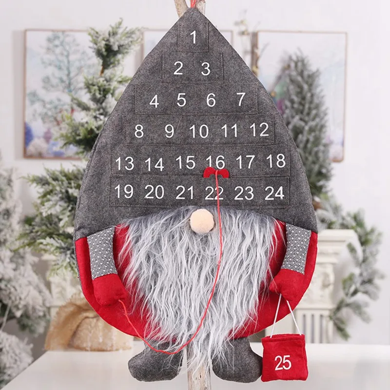 Christmas Calendar Santa Claus Snowman Xmas Advent Timer Christmas Countdown Wall Calendar Home Decoration
