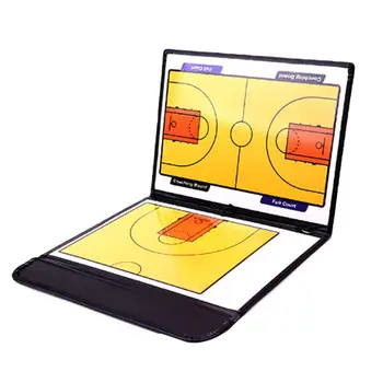 

Foldable Basketball Coach Tactics Research Clipboard Magnetic Leather Board