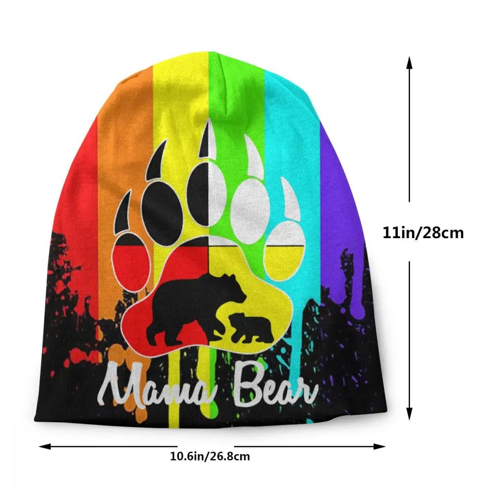 Mama Bear Paw унисекс взрослая Повседневная шапочка, уличная ветрозащитная вязаная Лыжная шапка с рукавом Skully Beanies