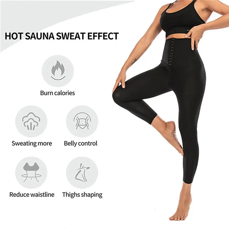 spanxs Waist Trainer Sweat Sauna Pants Hot Thermo Women Body Shaper Slimming Legging Tummy Control Tops Weight Loss Workout Shapers tummy tucker for women