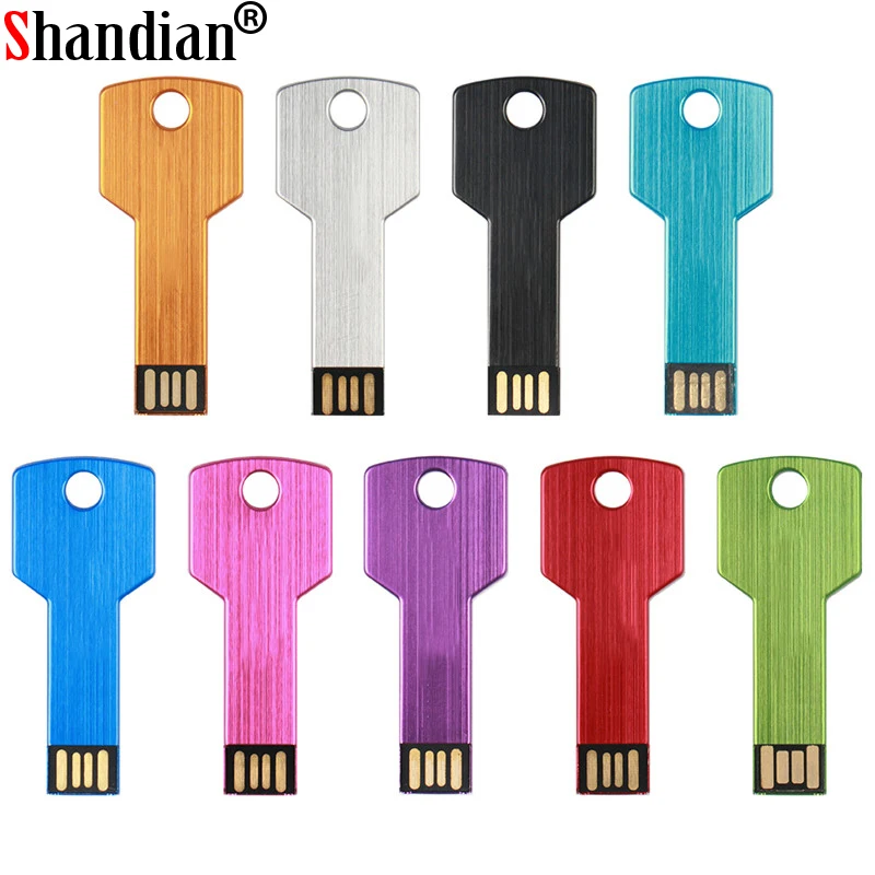 SHANDIAN металлический USB флеш накопитель карта памяти Ручка для ключей привод 4 ГБ 8 16