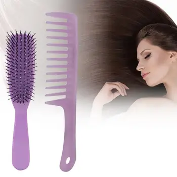

Beard Comb 2pcs Smooth Hair Comb Massage Comb Anti-Static Hair Brush Comb Hairdressing Styling Tools Hair Brush
