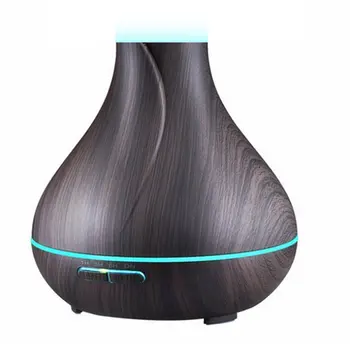 

Air Purifier Ultrasonic Air Humidifier Wood Grain LED with Remote Control Wood Grain Colorful Light Oil Purifier 020