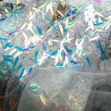 Lychee Life градиентная Переливающаяся рыбья чешуя листья блестка швейная ткань для женского платья декоративная Праздничная ткань