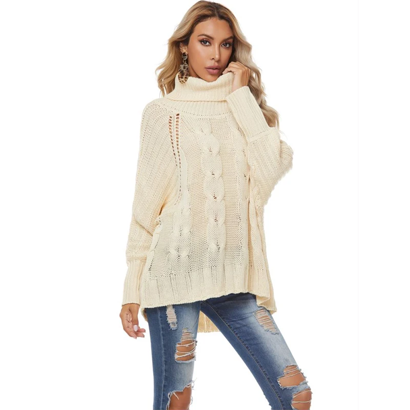 

Women's Winter Fluffy Sweater Oversized Long Sleeve Jumper Knitted Pullover Sweaters For Ladies Clothes Vintage Plus Size Warm