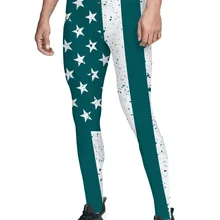 Тема Дня независимости Ретро Американский Флаг Дизайн зеленый фон брюки мужские высокой талией День благодарения полной длины дышащие Qu