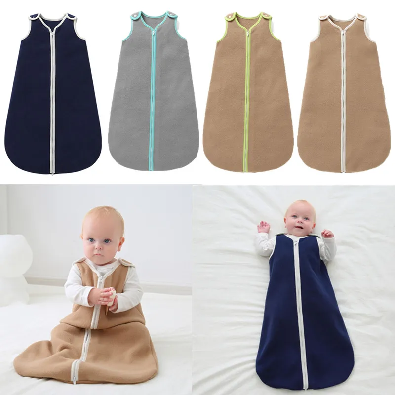 0 9 Months Baby Sleeping Bag 2 Way Zipper Cotton Newborn Sleepsack Baby