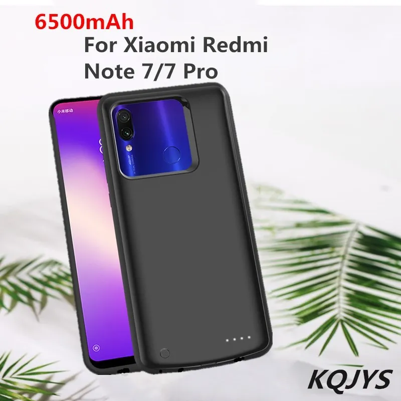 KQJYS 6500 мАч запасное зарядное устройство для Xiaomi Redmi Note 7 Pro Чехол для зарядного устройства для Redmi Note 7 Чехол для внешнего аккумулятора