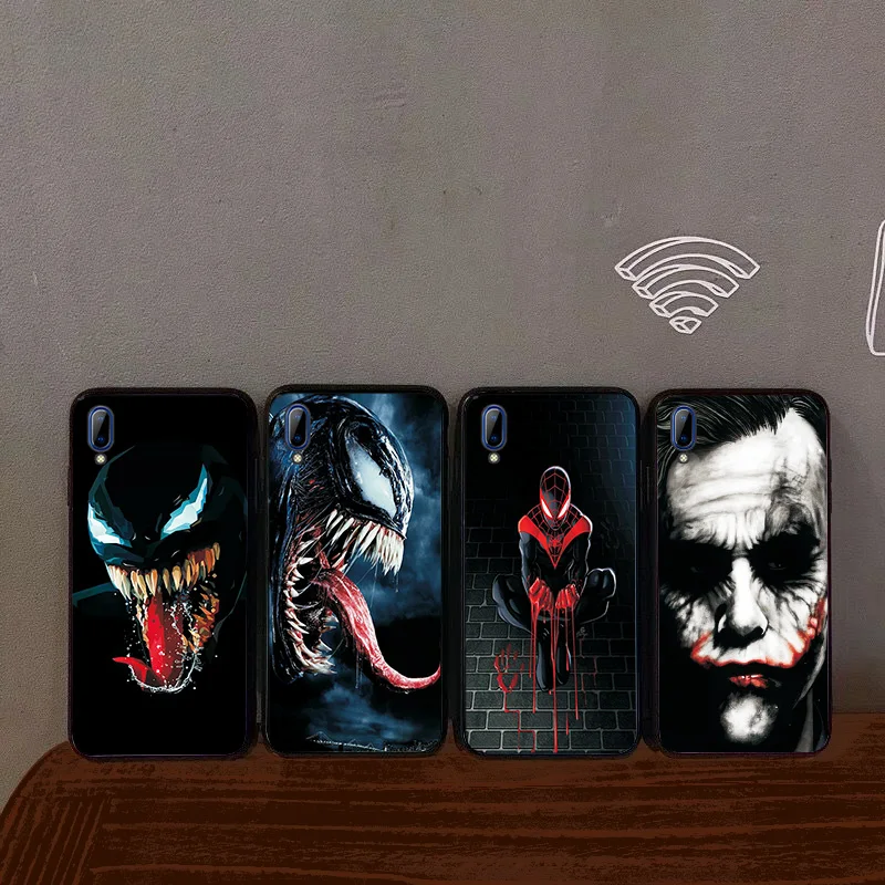 Чехол для VIVO X9 X9S Y81 Y83 Y85 Y81S Y91 Y91i Y93 Y95 X9 X9S плюс Чехол на заднюю панель из ТПУ Чехол классный Venom мягкий силиконовый ударопрочный чехол
