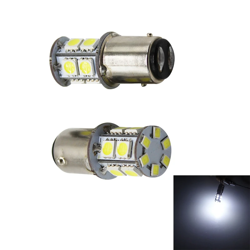 

12V 1156 1157 13 LED Car Led Turn Signal White Super Bright BA15S P21W 5050 Brake Tail Lamps Auto Bulbs DC 12V Turning Lights