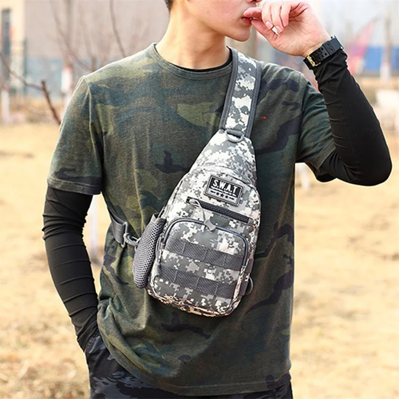 New Men Camouflage Shoulder Bags Crossbody Bags Men Theft Chest