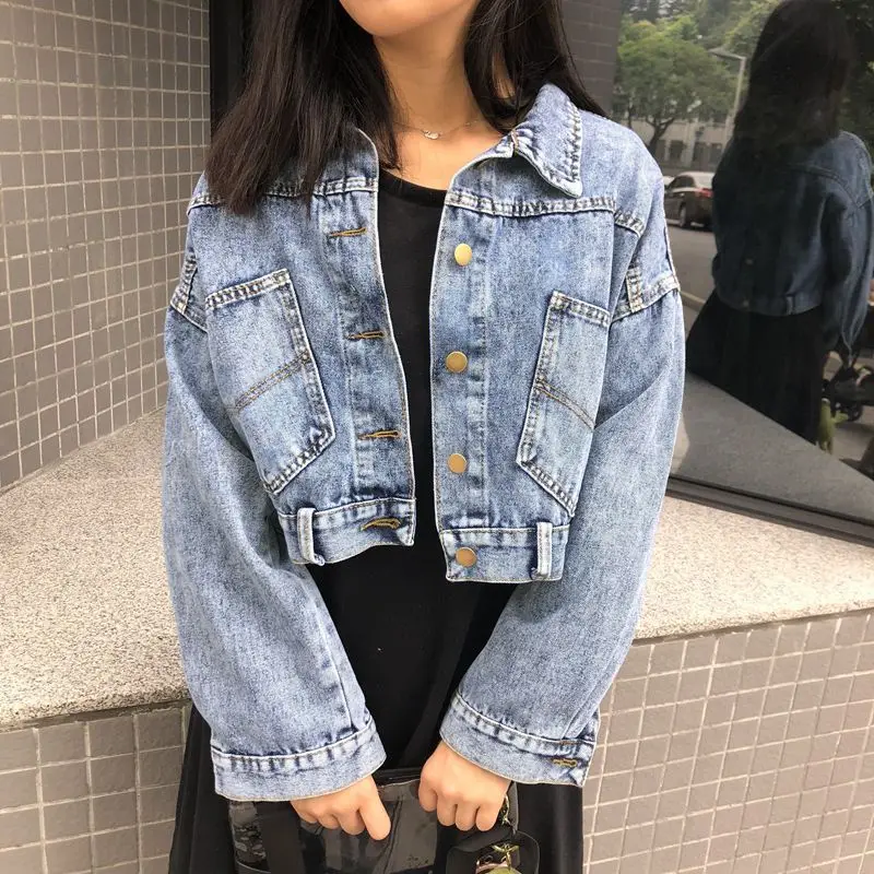 Most effective 2019 Autumn And Winter New Style Loose-Fit Students BF Hong Kong Style Smell GIRL'S Short Jeans Coa