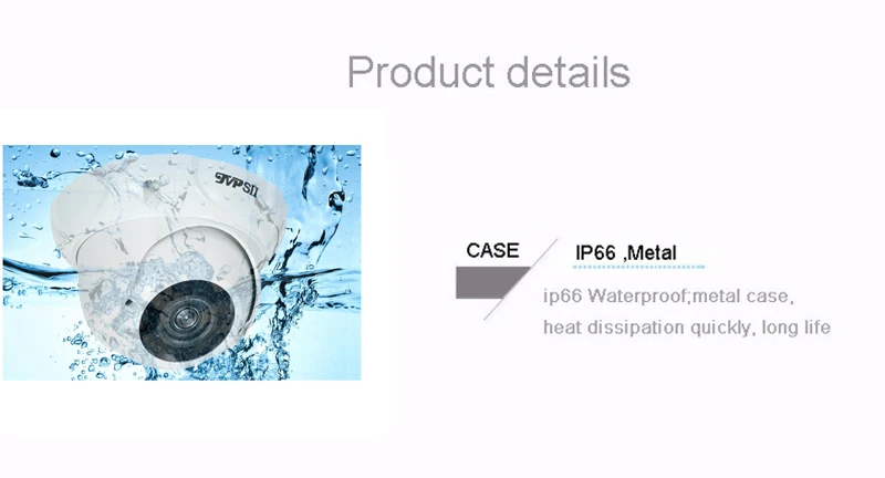 5mp,4mp,3mp,2mp Metal 36pcs infrared Led 2.8mm-12mm Zoom Waterproof IP66 H.265+ ONVIF Audio hemisphere Face Detect POE IP Camera waterproof function