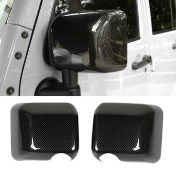 

CITALL 1 Pair Carbon Fiber Style Rear View Side Mirror Cover Trim ABS Fit For Jeep Wrangler JK 2007-2013 2014 2015 2016 2017