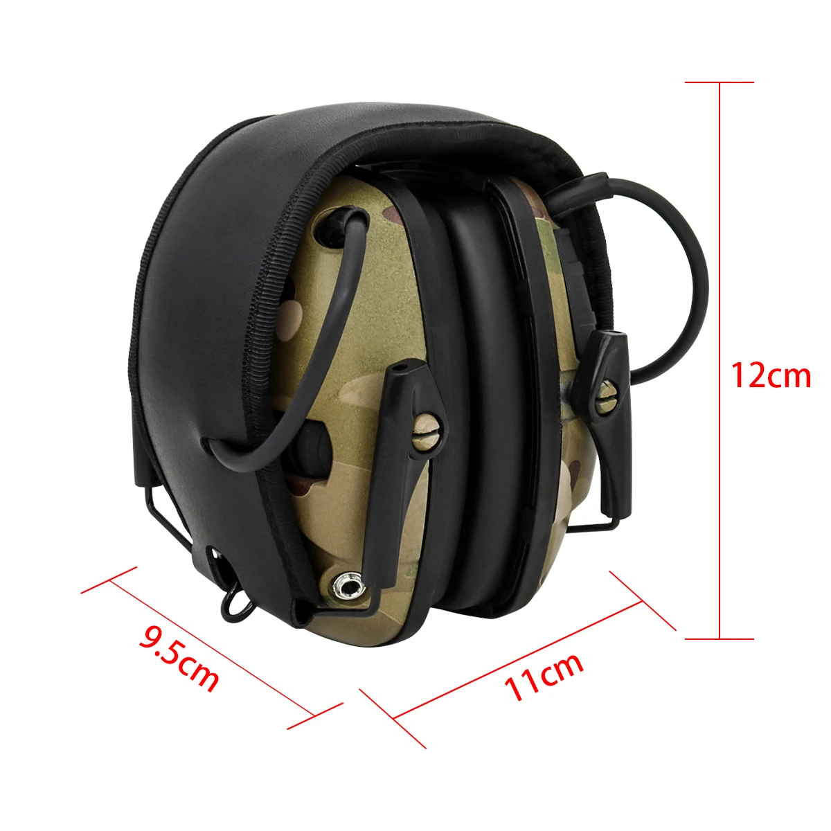 Tactical Camouflage Electronic Shooting Earmuffs To Enhance Anti-noise Impact Sound Hearing Protection Noise Reduction Headset safety lanyard