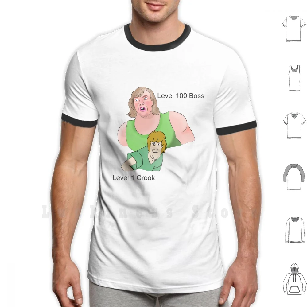 Shaggy Meme T Shirt Big Size 100% Cotone Shaggy Meme Potente Shaggy Ultra Instinct Shaggy Meme Level 1 Level 100 Moia