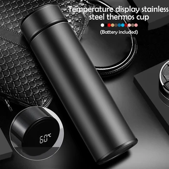 

Fashion Smart Thermal Mug Temperature Display Stainless Steel Water Thermal Bottle With LCD Touch Screen Waterproof Vacuum Cup