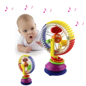

18CM Colorful Baby Rattle Toys Tricolor Multi-touch Rotating Ferris Wheel Suckers Toy Creative Educational Funny Baby Toys gift