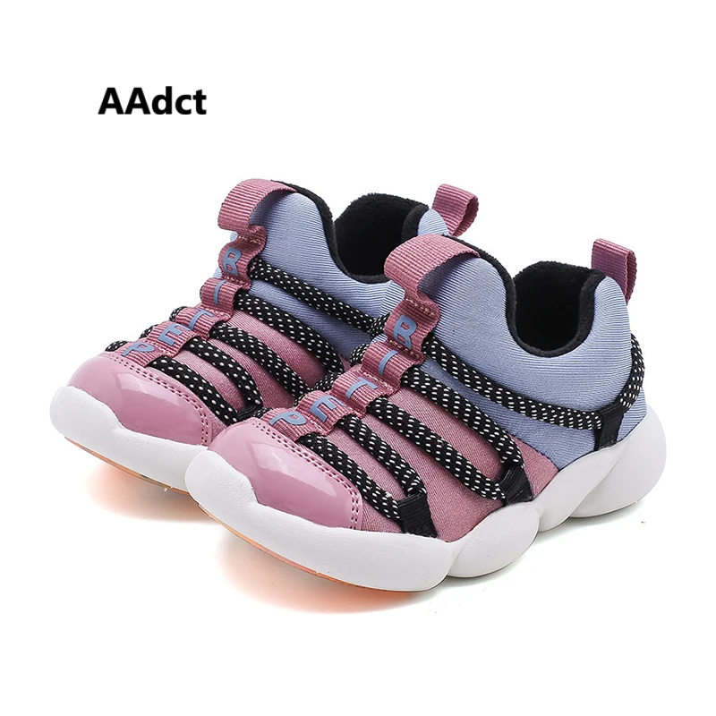 

AAdct 2019 autumn winter new baby shoes fashion cotton little girls boys toddler shoes running sports Comfortable soft sole