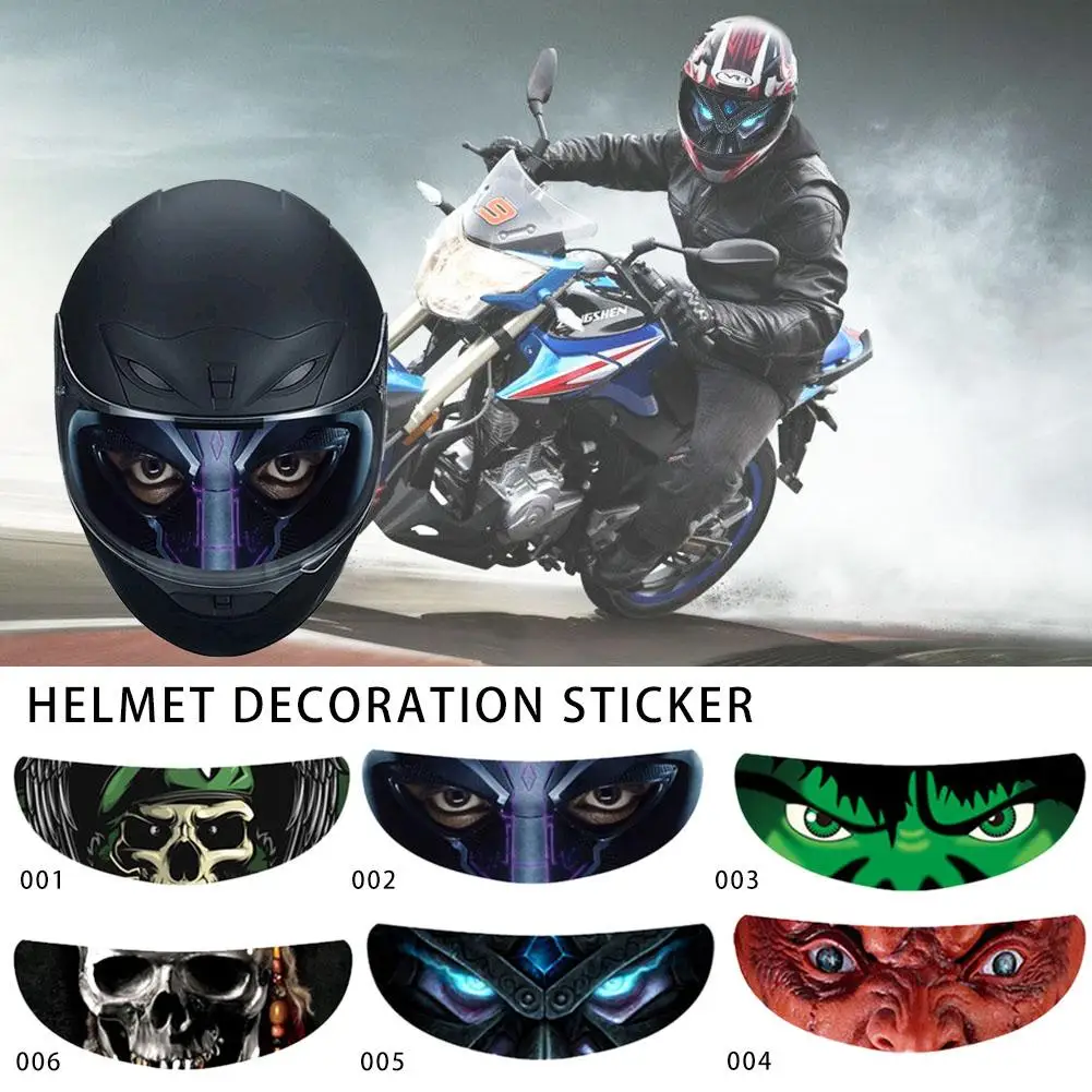 Helmet Decoration Sticker Detachable Motorcycle Racing Helmet Lens Visor Applique Film Decal motorcycle accessories motorcycle stickers vinyl stickers custom stickers motorcycle helmet stickers