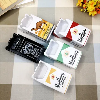 

Creative cartoon cigarette case shoe type ceramic ashtray trend retro personality small ashtray home desktop decoration