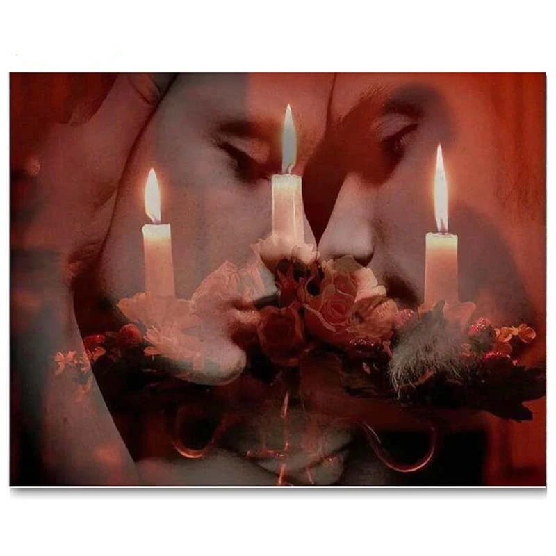 hobby,5D,diy,Diamond Painting Couple candlelight,Cross Stitch,Full,square Diamond Embroidery,3d Mosaic diamond pattern,love gift_副本