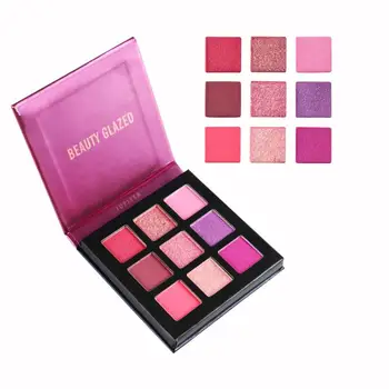 

9 Colors Matte Beauty Glazed Makeup Eyeshadow Pallete Makeup Brushes Shimmer Pigmented Eye Shadow Palette Make Up Palettes TSLM2