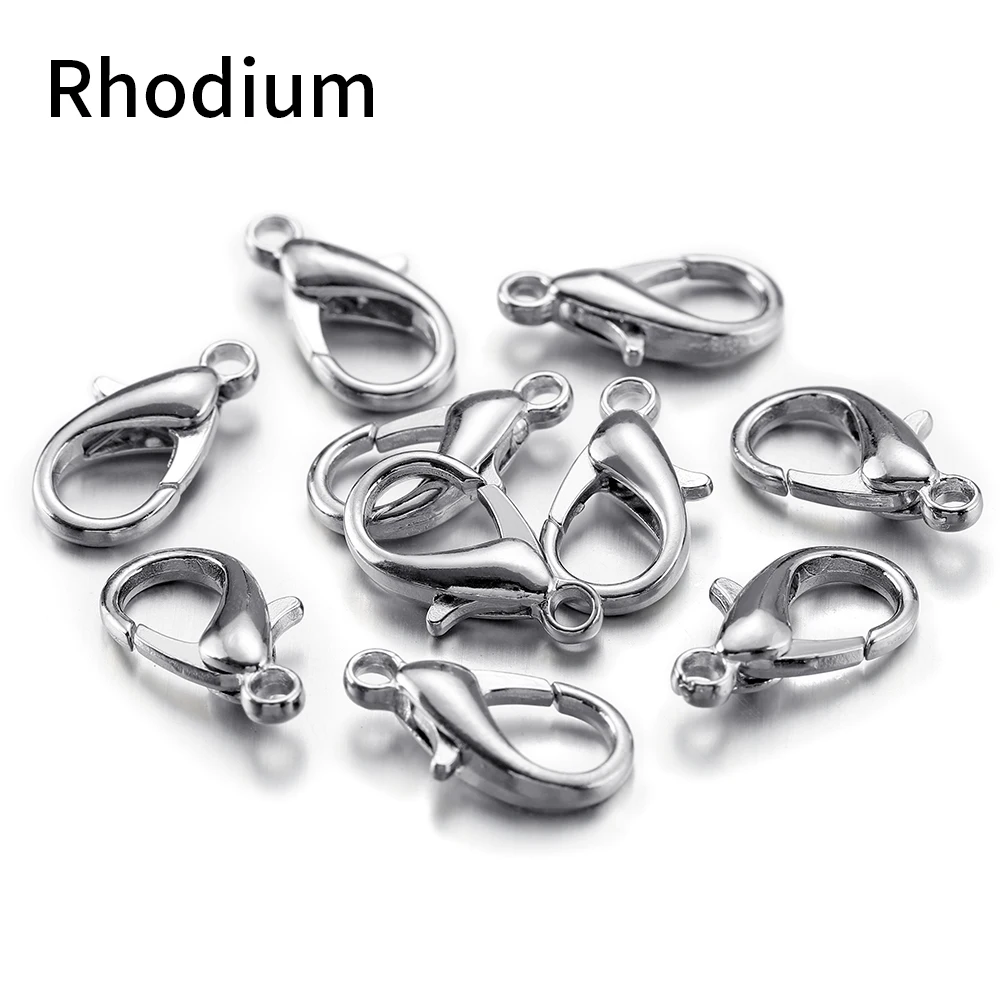 100pcs Lobster Clasps for Bracelets Necklaces DIY Hooks Chain Closure Accessories for Jewelry Making Findings Wholesale