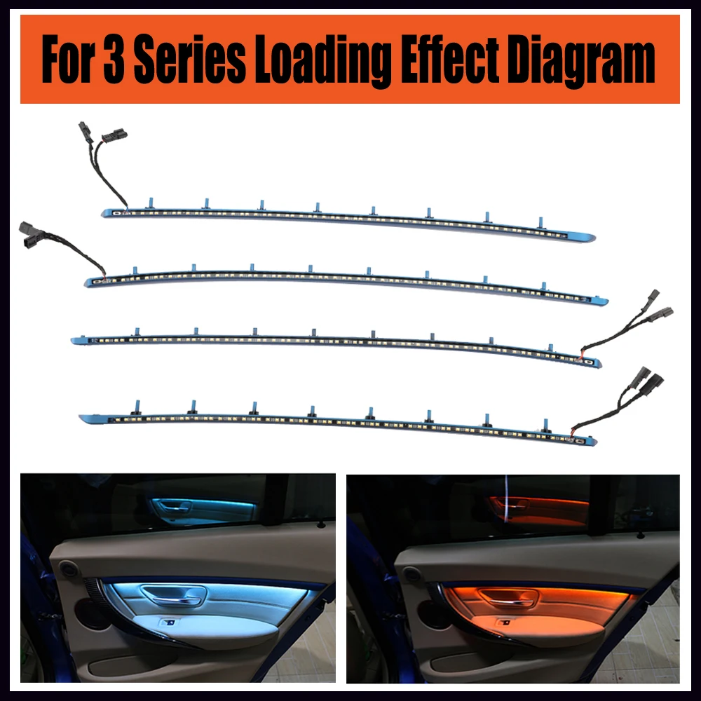 2 цвета автомобиля voiture светодиодные полосы интерьер декоративные двери окружающий светильник для BMW 3 серии F30(импортные) 2012-18 автомобилей атмосферная лампа