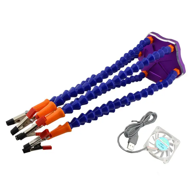Руки помощи третьей стороны паяльник 6 гибкие руки шесть руку паяльная станция с поворотным защищенный зажим «крокодил» для дрона с дистанционным управлением