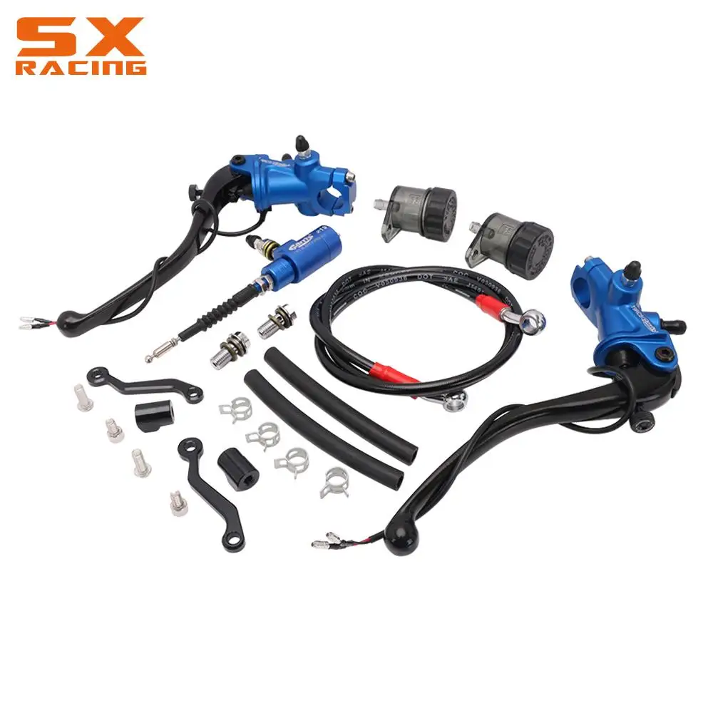 Motorcycle CNC Brake Clutch Lever Hydraulic pump Oil Cylinder Hose Sets For KTM HONDA YAMAHA KAWASAKI SUZUKI DUCATI EXC CBR