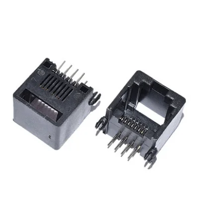 RJ11 розетка 8P8C черная RJ45 телефонная с кристальной головкой Женская 8 ядер