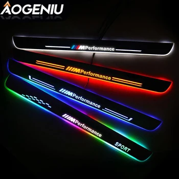 

2pcs Car LED Door Sill Acrylic Compatible For Bmw 3 E46 2002-2003 3E90 2011 Scuff Plate Exterior Trim Car Stickers Accessories