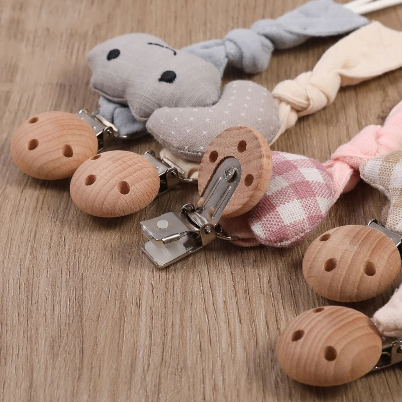 Pacifier Chain Strap Teether Nipple Holder Soother Belt Cotton Linen Baby Pacifier Chain Clip Newborn Toddler Dummy Nursing Care