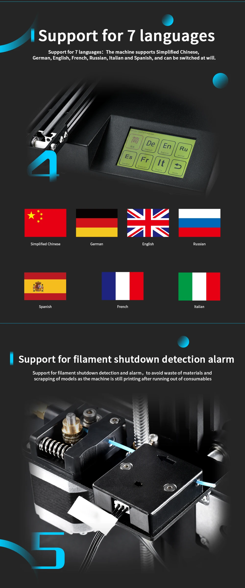 LOTMAXX SC-10 3d принтер, печать и обнаружение нити плюс большой размер печати Impresora 3D Diy Kit