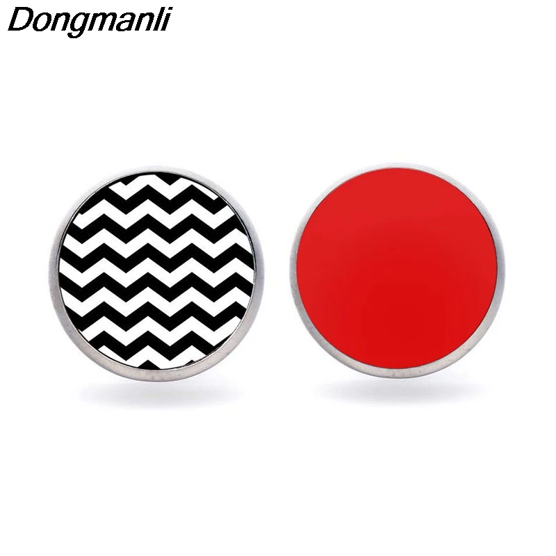 P3941 Dongmanli ювелирные изделия ручной работы Твин Пикс ТВ Шоу Черный домик серьги гвоздики для женщин