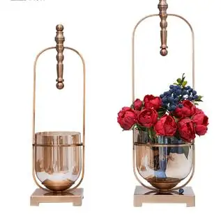 

NORDIC HOME DECOR ALLOY VASES CREATIVE ABSTRACT PORTABLE CRAFTS ANTIOXIDANT METAL VASE HOME DECORATION ACCESSORIES MODERN
