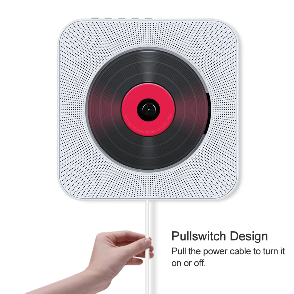 Настенный CD-плеер Bluetooth колонки домашний аудио магнитофон w/пульт дистанционного управления fm-радио AUX Наушники U диск музыкальный плеер