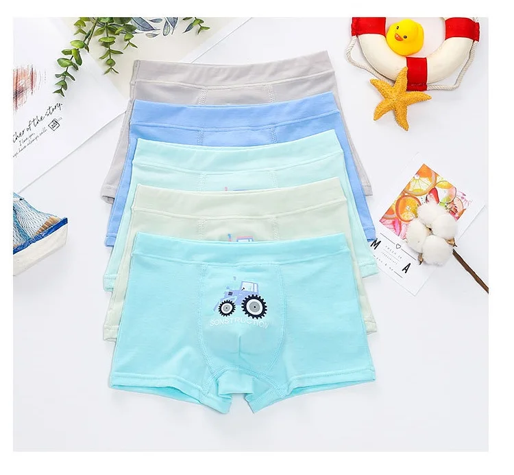 Г. Новинка,, высококачественные трусы-боксеры для мальчиков, трусики детское хлопковое нижнее белье с машинками для детей от 1 до 12 лет, 5 шт./партия
