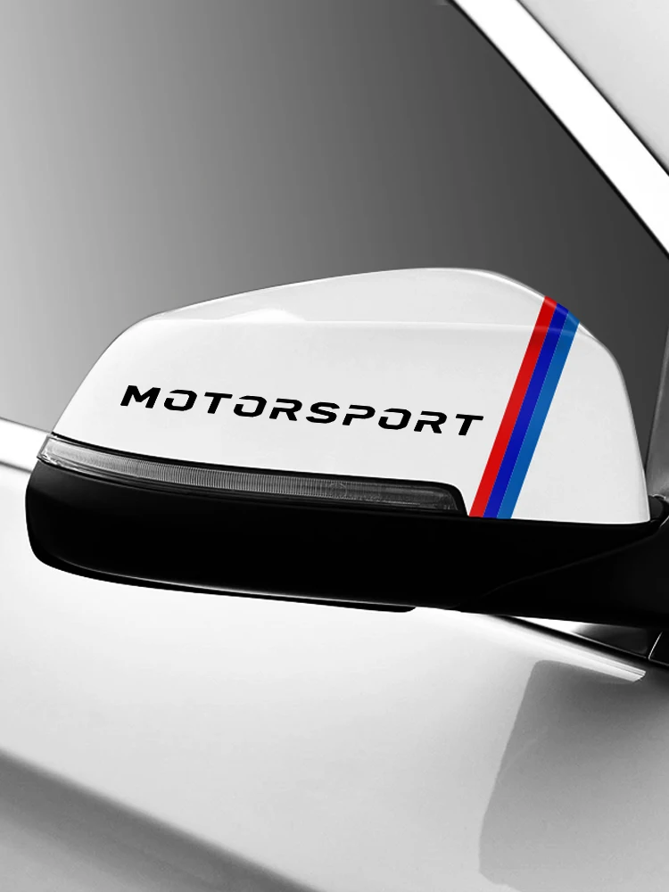 

M Power Performance Motorsport car rearview mirror sticker for BMW 1 3 5 7 Series GT X1 X3 X4 X5 X6 F15 F16 F10 F25 F30 E90 E46