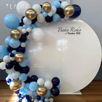 

108Pcs/Set Custom Macaron Blue White Latex Balloons Garland Arch Kit For Baby 1St Birthday Party Decoration Balloons Baby Shower
