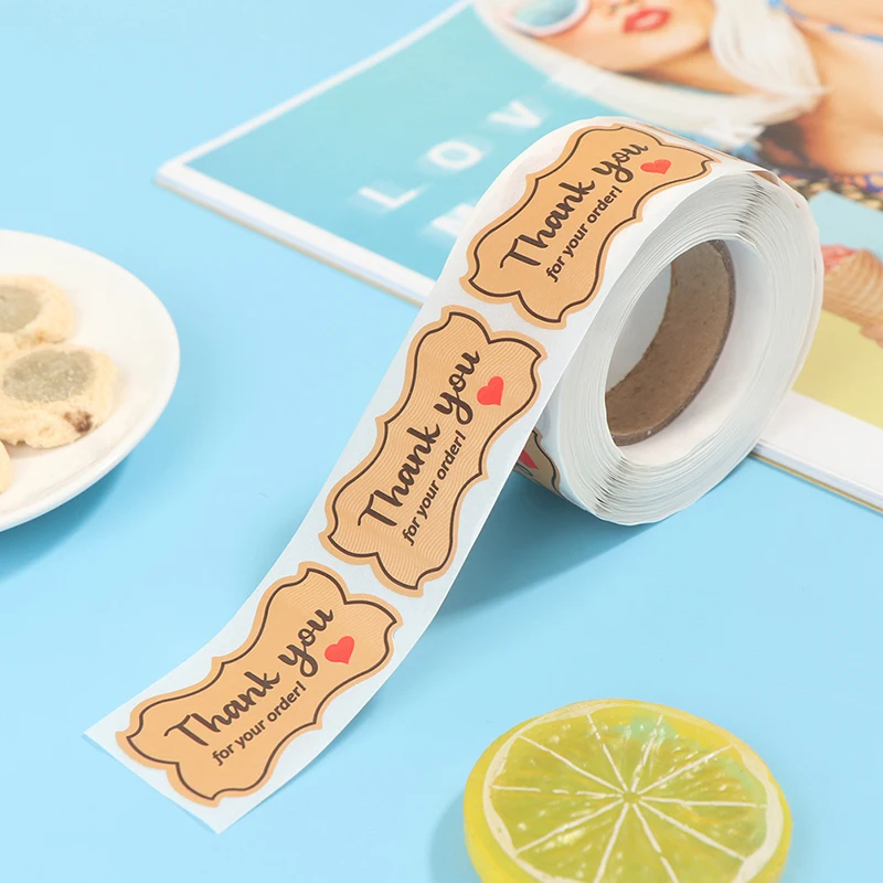 

3*5cm 250pcs Paper Thank You for Your Order Stickers Seal Labels Thanks Label