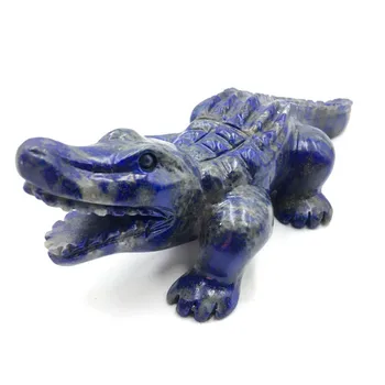 

1pc High Quality Natural Lapis Lazuli Quartz Crystal Carving Crocodile Crystal Engraving