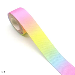 Gradient Rainbow Grosgrain Ribbon - 3 Yards for Creative DIY Decor & Gift Wrapping (07)