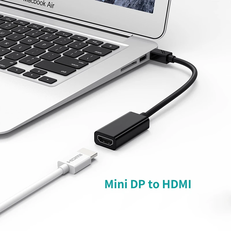 convertidor Cable Displayport a HDMI para MacBook Air 13, adaptador compatible con iMac Chromebook Mini DP a HDMI, 1080P| | - AliExpress