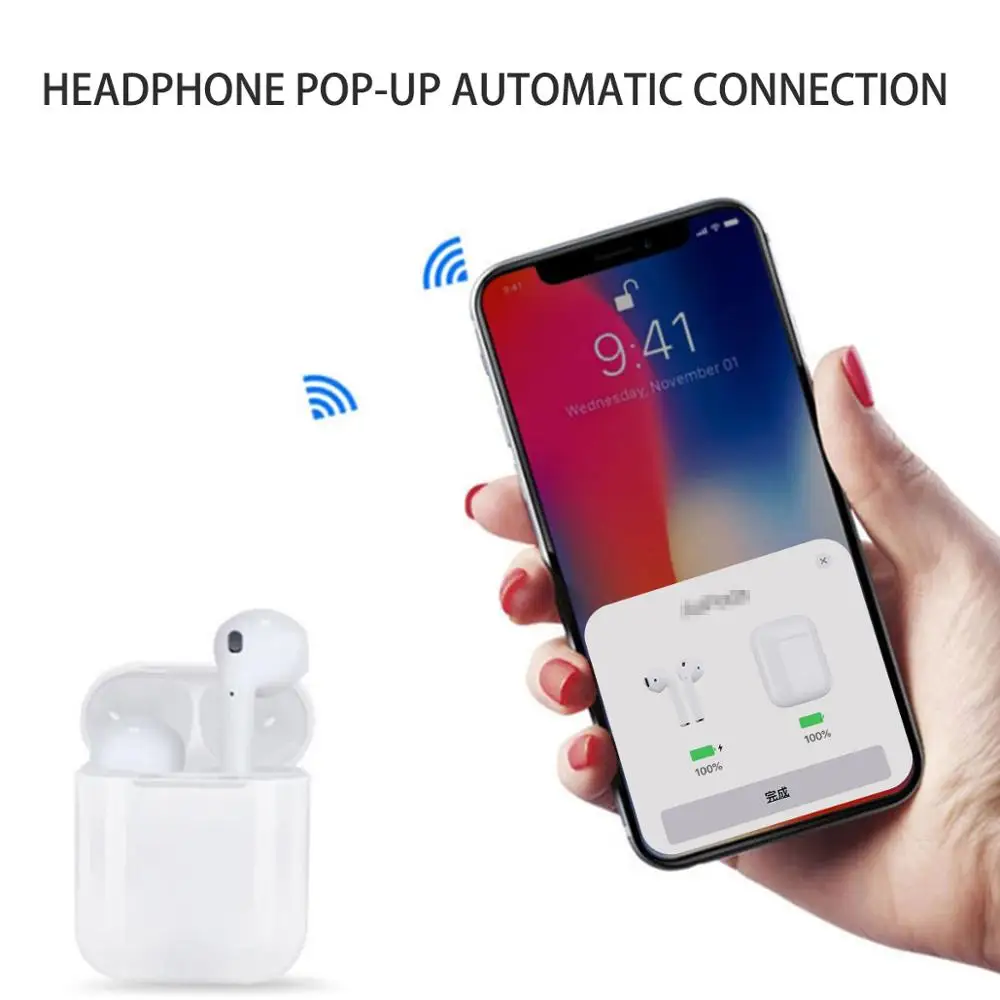 I12 TWS Bluetooth наушники 5,0 сенсорные беспроводные наушники Hands free матовые i12 TWS наушники Спортивная гарнитура Bluetooth наушники вкладыши