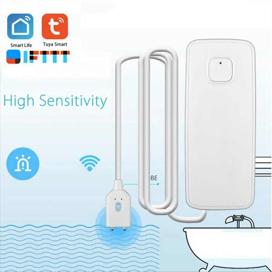 IP67 2,4 ГГц WiFi домашний детектор уровня воды сенсор протечки TUYA дистанционное управление для iOS/Android телефона