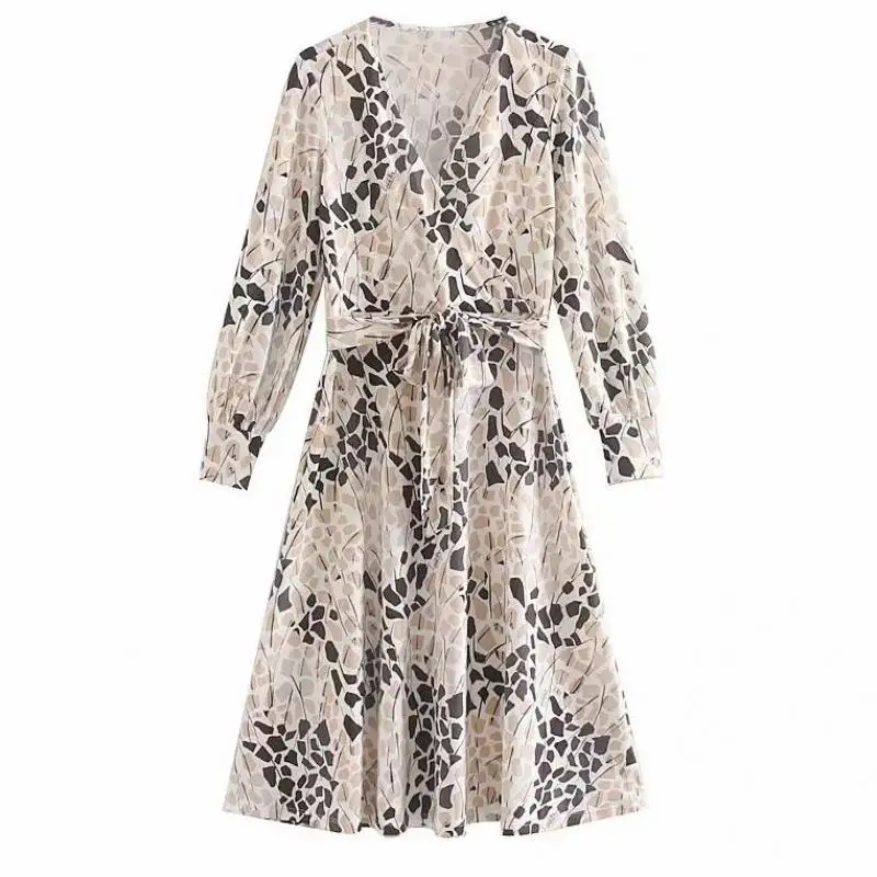 2019 женское элегантное платье до колена с принтом комбинезон для новорожденных